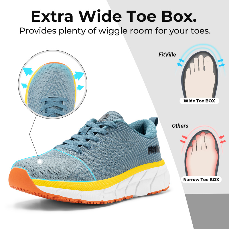 FitVille Wide Toe Box Men'S Sh - Wide Toe Box Running Sneakers 评论和价格